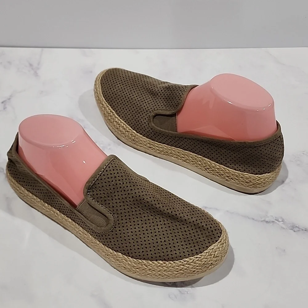 Esprit Espadrille Comfort Olive & Tan Shoes